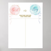 Balloons Gegoten je stem, meisje of jongen Poster (Voorkant)