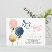 Balloons Genderkwesties Kaart (Staand voorkant)