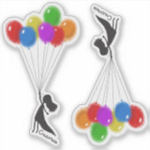 Balloons Girl Sticker (Voorkant)