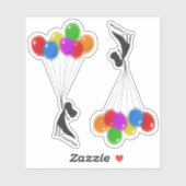 Balloons Girl Sticker (Vel)