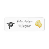 Balloons Graduation Party Pet Adres Etiket (Voorkant)