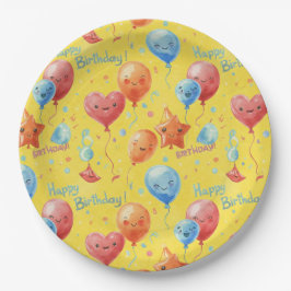 Balloons Happy Birthday beroemd gemaakt door Natas Papieren Bordje