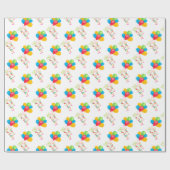 Balloons Happy Birthday Cadeaupapier (Vlak)