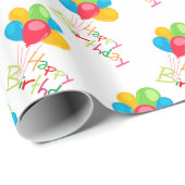 Balloons Happy Birthday Cadeaupapier (Rol Hoek)