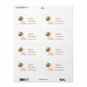 Balloons Happy Birthday Etiket (Full Sheet)