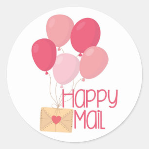 Balloons Happy Mail Small Business Sticker