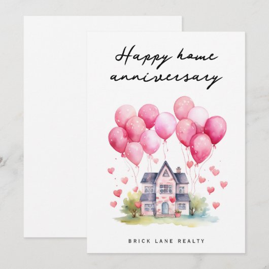 Balloons House Happy Home Jubileum Realty (Voorkant / Achterkant)