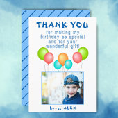 Balloons Kids Verjaardag Foto  Bedankkaart