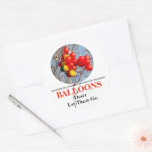 BALLOONS, laat ze niet gaan Ronde Sticker (Envelop)