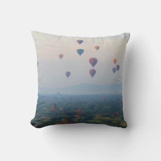 Balloons over Bagan, Myanmar Cushion Kussen