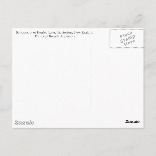 Balloons over Henley Lake Briefkaart (Achterkant)