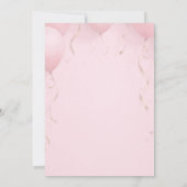 Balloons Pink Gold Arch Calligraphy Sweet 16 Kaart (Achterkant)