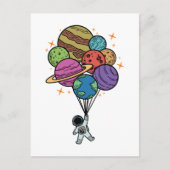 Balloons Planets Outer Space Galaxy Universe Briefkaart (Voorkant)