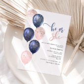 Balloons roze of blauw Grieks geslacht onthullen Kaart