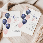 Balloons roze of blauw Grieks geslacht onthullen Kaart