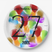 Balloons Speciaal Bord Happy Birthday Paper (Voorkant)
