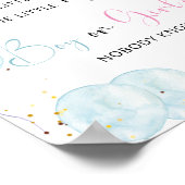 Balloons Teken van jongen of meisje Poster (Hoek)