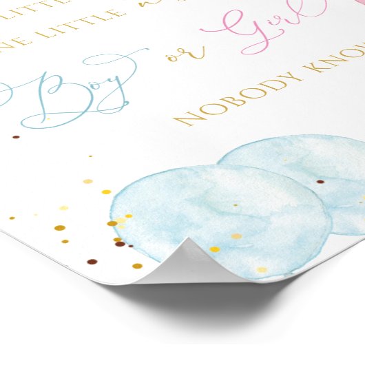 Balloons Teken van jongen of meisje Poster (Hoek)