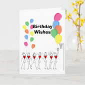 Balloons Thema Happy Netball Verjaardag Kaart (Gele Bloem)