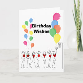Balloons Thema Happy Netball Verjaardag Kaart