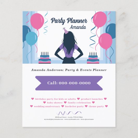 Balloons & Twists - Party Planner Flyer (Voorkant)