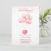 Balloons Valentijn thema Baby shower Kaart (Staand voorkant)