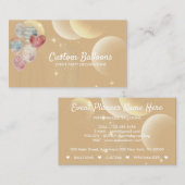 Balloons van bruine beige Evennt Planner Visitekaartje (Voorkant / Achterkant)