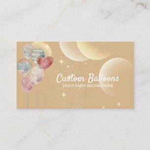 Balloons van bruine beige Evennt Planner Visitekaartje