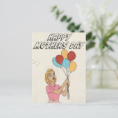 Balloons voor Moederdag Briefkaart (Staand voorkant)