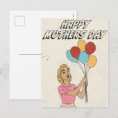 Balloons voor Moederdag Feestdagenkaart (Voorkant / Achterkant)