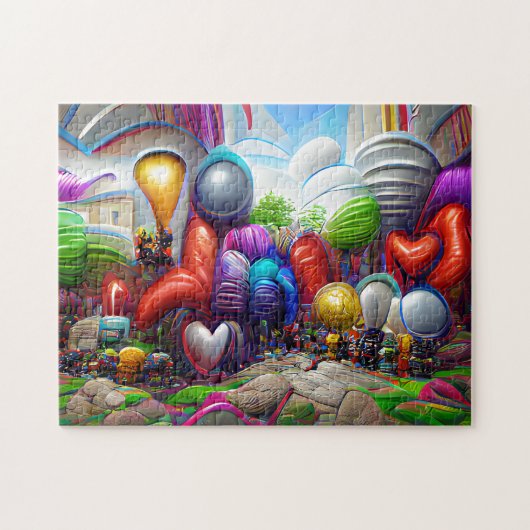 Balloons Welkom Thuispuzzel Legpuzzel (Horizontaal)