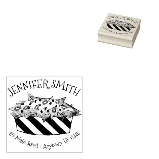 Ballpark Cheese Nacho Chips Snack Foodie Adres Rubberstempel (Gestempeld)