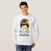 BallPark Mama Baseball Softball Moederdag ma M T-shirt (Voorkant volledig)