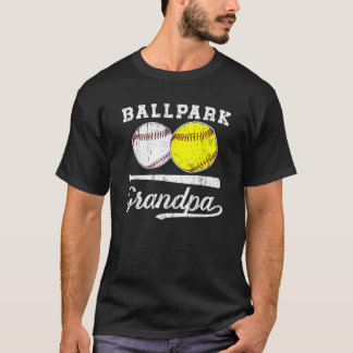 Ballpark Opa Softbal Honkbal Opa van bal T-shirt