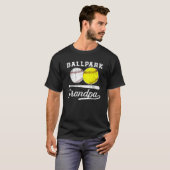 Ballpark Opa Softbal Honkbal Opa van bal T-shirt (Voorkant volledig)