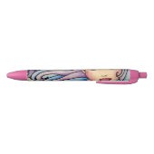 Ballpoint Lady Violet & Blue. Zwarte Inkt Pen (Bodem)