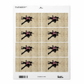 Ballrokdansers op  papier etiket (Full Sheet)