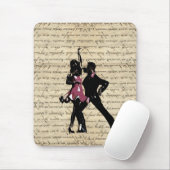 Ballrokdansers op  papier muismat (Met muis)
