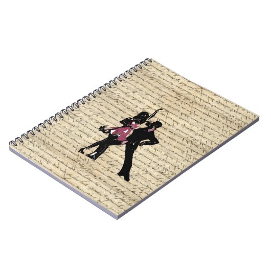 Ballrokdansers op papier notitieboek (Linkerzijde)