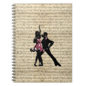 Ballrokdansers op papier notitieboek (Voorkant)