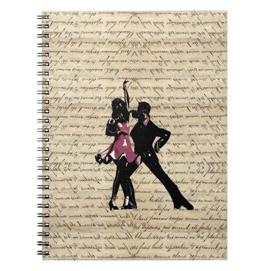 Ballrokdansers op  papier notitieboek (Voorkant)