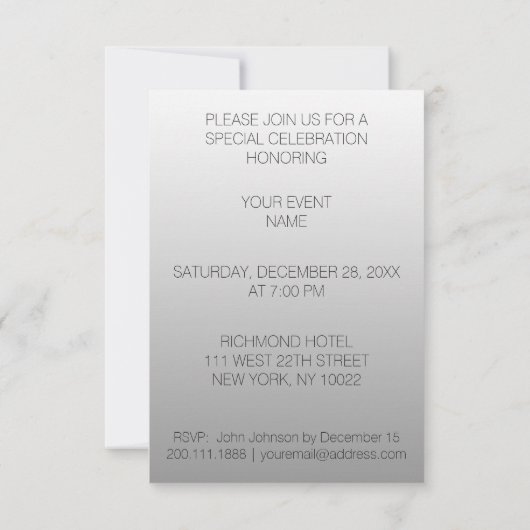 Ballroom Classic Dance Festival Vip Uitnodiging (Achterkant)