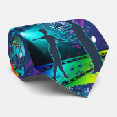 Ballroom Dance Couple 2 op lichtdansvloer Stropdas (Opgerold)