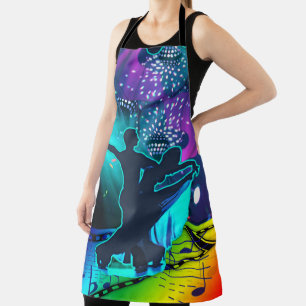 Ballroom Dance Couple 3 op verlichte dansvloer Schort