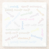 Ballroom Dance-stijlen Glazen Onderzetter (Achterkant)