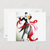 BALLROOM DANCEERT 2 ZWARTE EN WITTE/KLEUR BRIEFKAART (Voorkant / Achterkant)