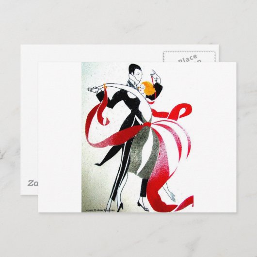 BALLROOM DANCEERT 2 ZWARTE EN WITTE/KLEUR BRIEFKAART (Voorkant / Achterkant)