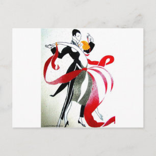 BALLROOM DANCEERT 2 ZWARTE EN WITTE/KLEUR BRIEFKAART