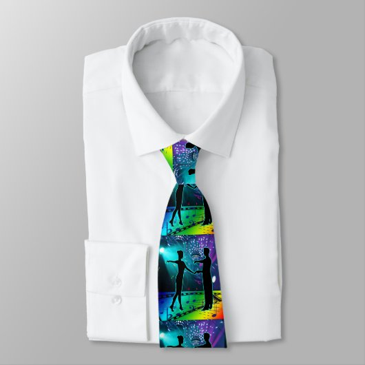 Ballroom Dancers Lights en Music Necktie Stropdas (Gebonden)