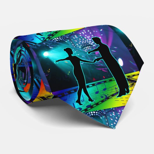 Ballroom Dancers Lights en Music Necktie Stropdas (Opgerold)